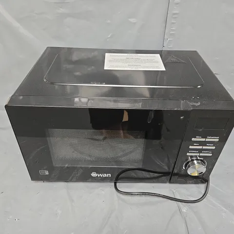 SWAN 20L 700W DIGITAL MICROWAVE IN BLACK - COLLECTION ONLY