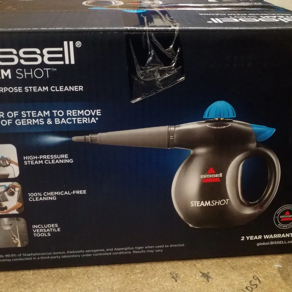 BOXED BISSELL STEAM SHOT MULTIPURPOSE STEAM CLEANER  