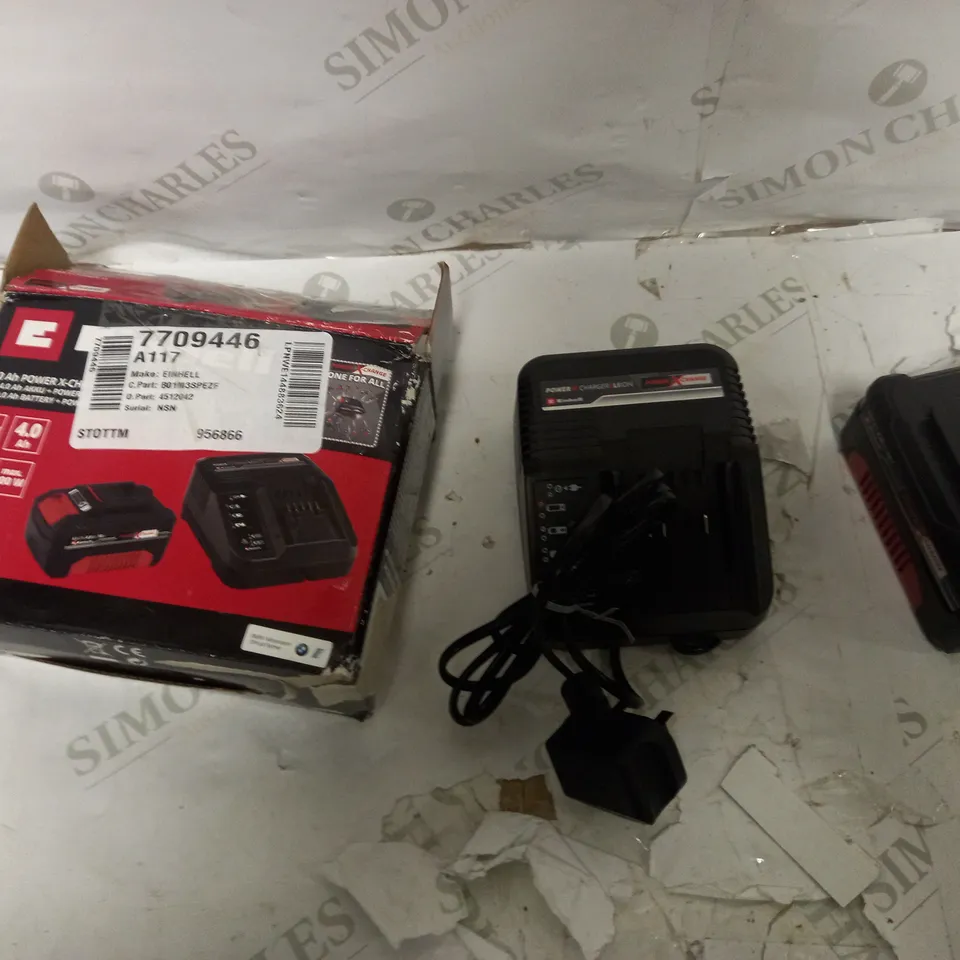 ORIGINAL EINHELL 18V 4.0 AH POWER X-CHANGE STARTER KIT 