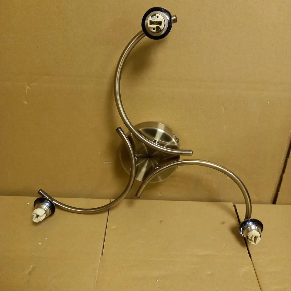 DAR LIGHTING GROUP NAKITA 3 LIGHT SEMI FLUSH ANTIQUE BRASS