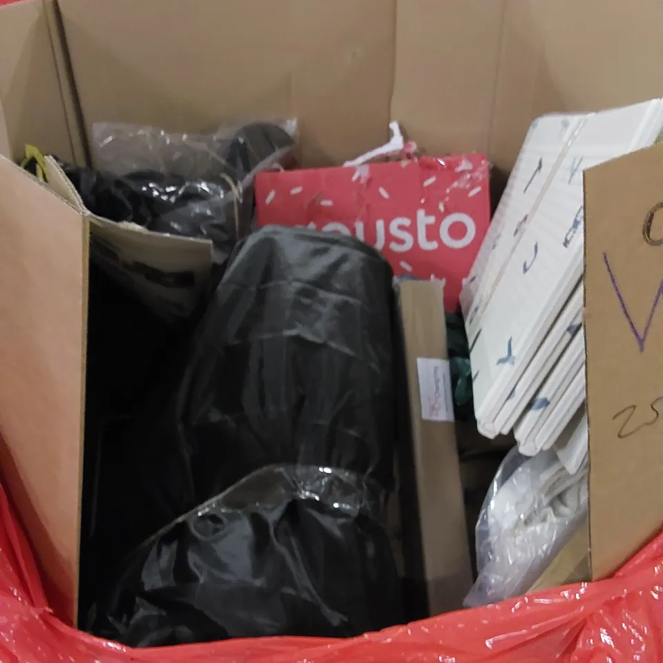 PALLET TO CONTAIN ASSORTED HOUSEHOLD ITEMS AND CONSUMER PRODUCTS. INCLUDING INSECT KILLER UNIT, CAMPING ITEMS, BOXED FURNITURE ETC