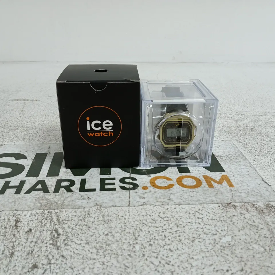 ICE WATCH DIGIT RETRO BLACK GOLD SMALL IN BOX