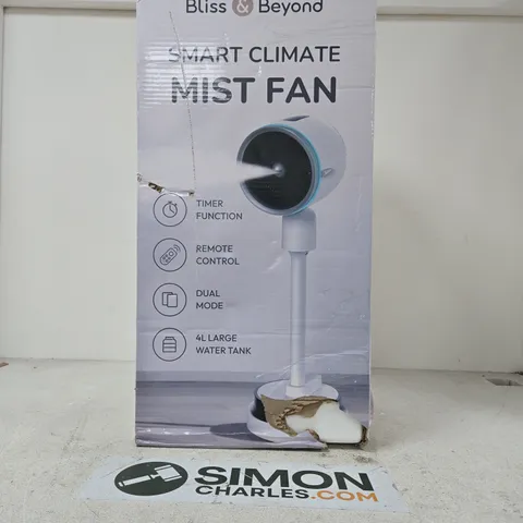 BLISS & BEYOND SMART CLIMATE MIST FAN – 4L TANK, REMOTE & TIMER (BOXED)