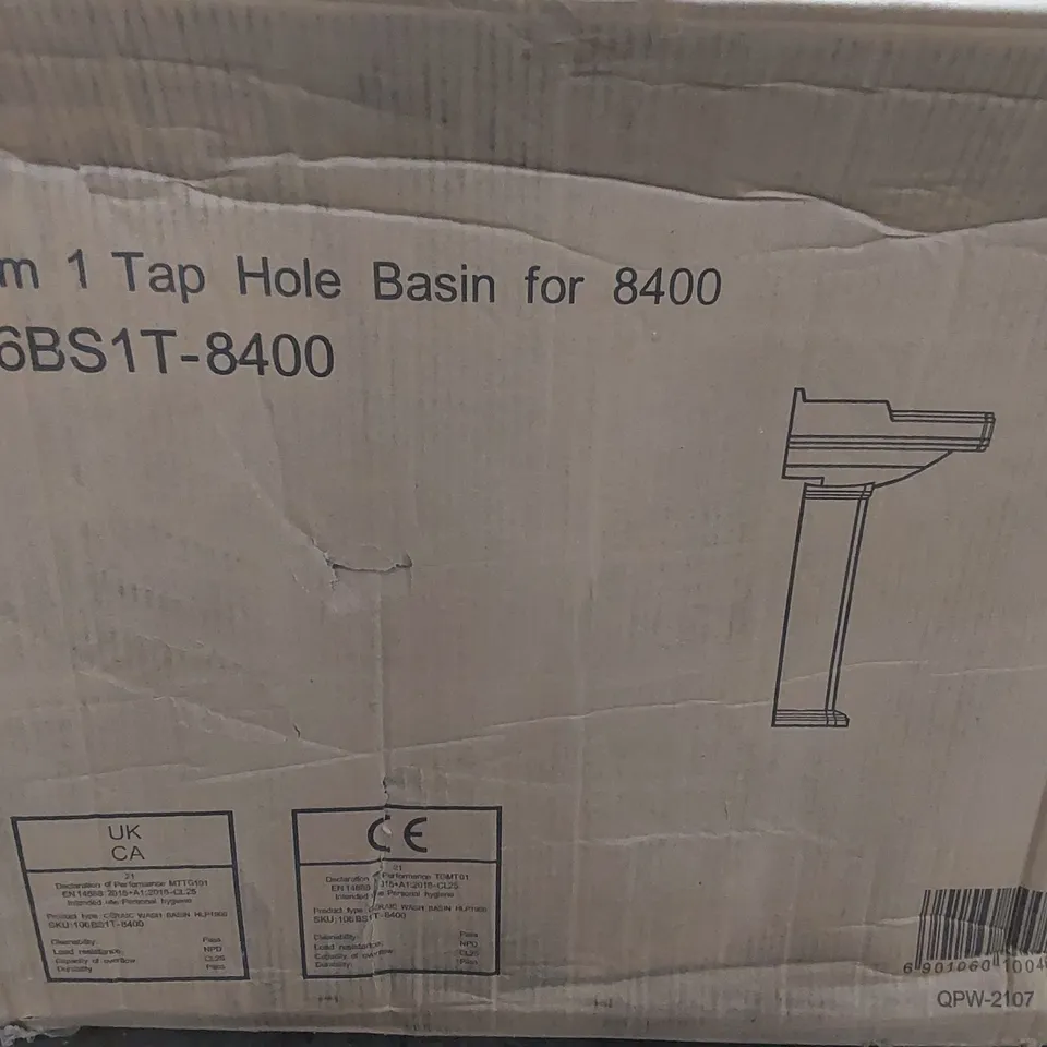  BOXED 650MM U SHAPED PEDESTAL SINK (2 BOXES)