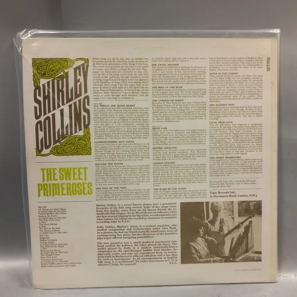 SHIRLEY COLLINS THE SWEET PRIMEROSES VINYL