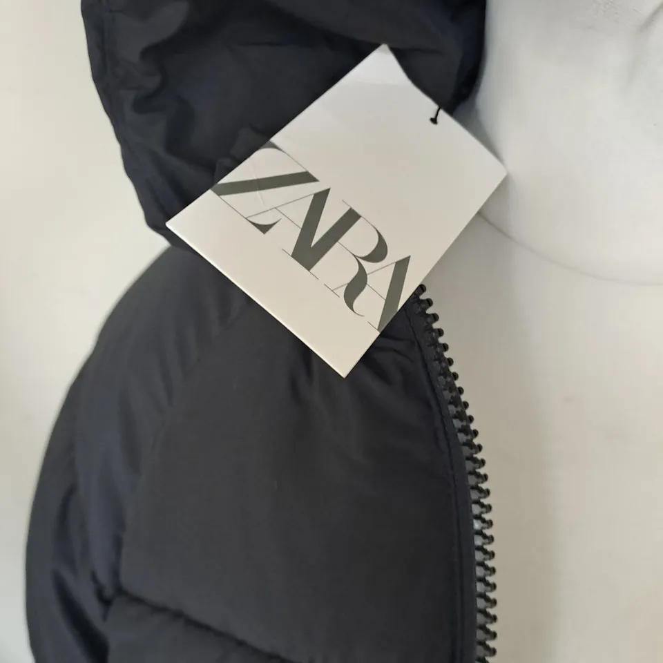 ZARA BUBBLE COAT IN BLACK - SIZE 13-14YRS 