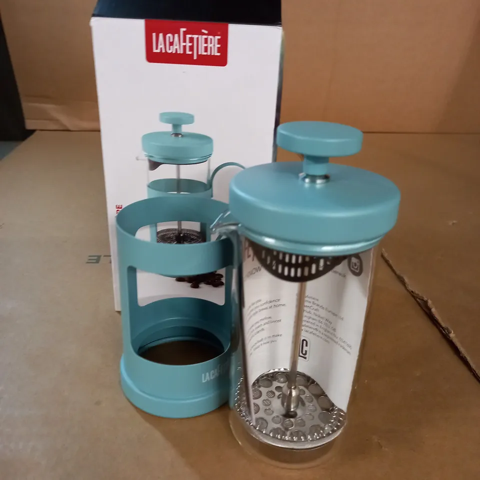 LACAFETIERE 3-CUP MONACO CAFETERIA IN RETRO BLUE - 350ML