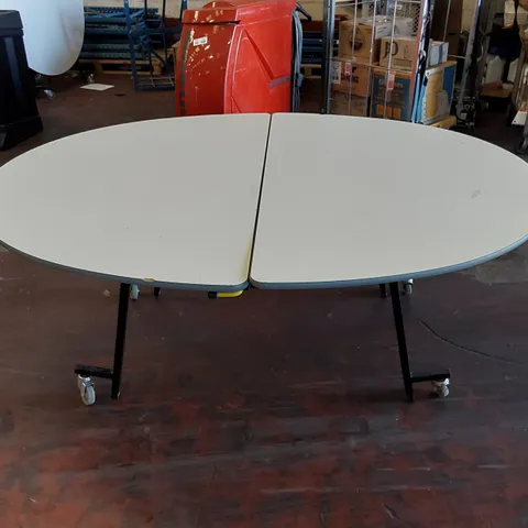 LARGE ROUND PORTABLE FOLD OUT TABLE