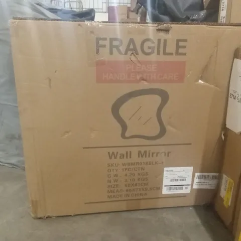 BOXED IRREGULAR WALL MIRROR (1 BOX)