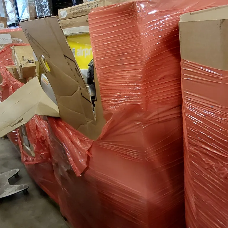 PALLET OF ASSORTED ITEMS INCLUDING: ELECTRIC BLANKETS, ECO HEATER, BLINDS, BOOSTER SEATS ECT