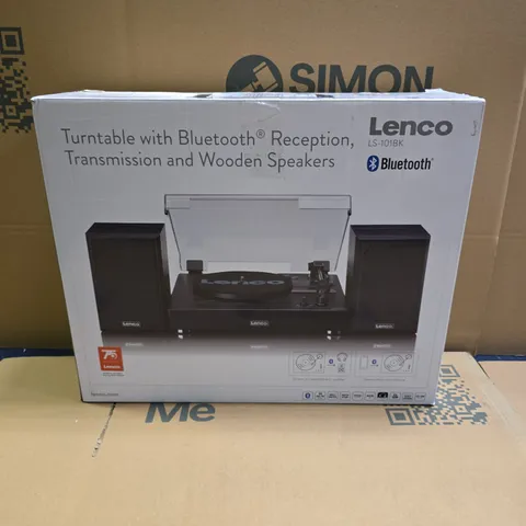BOXED LENCO BLUETOOTH TURNTABLE WITH SPEAKERS LS-101BK