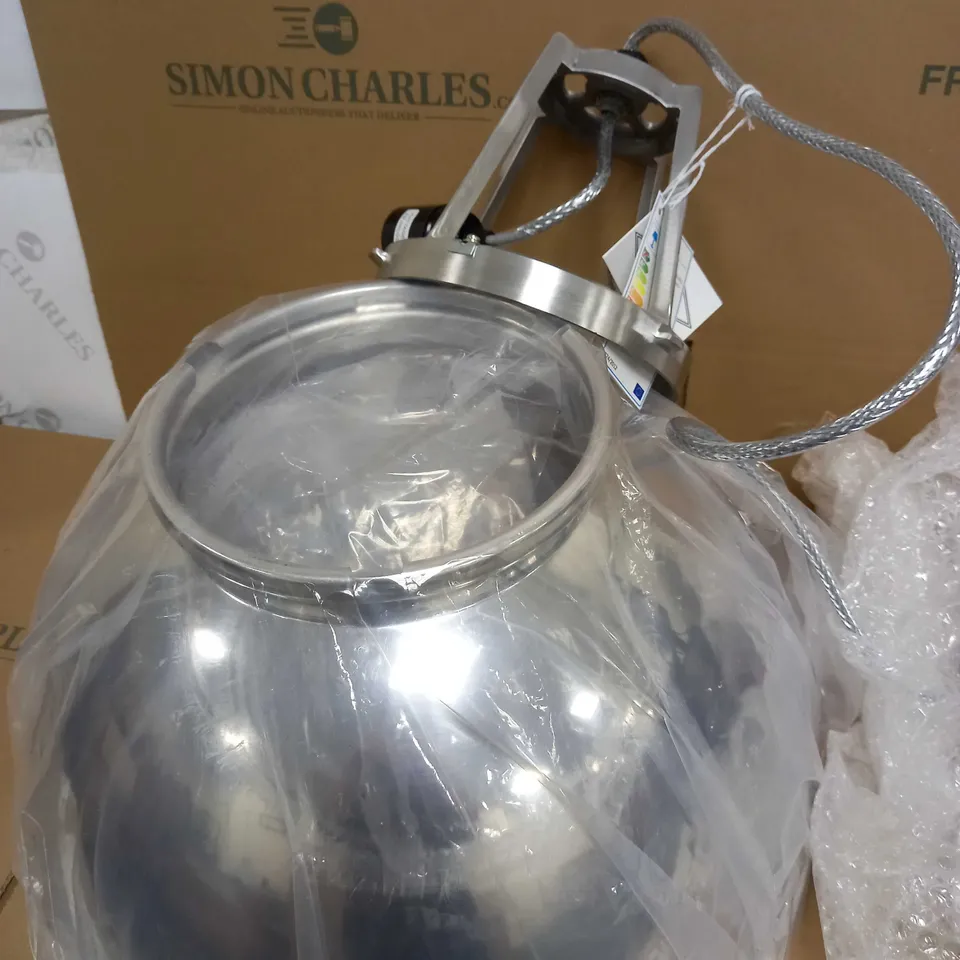 BTW TITAN SIZE 3 PENDANT LIGHT, NATURAL ALUMINIUM