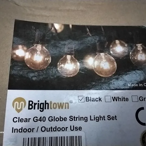 BOXED CLEAR G40 GLOBE STRING LIGHT SET