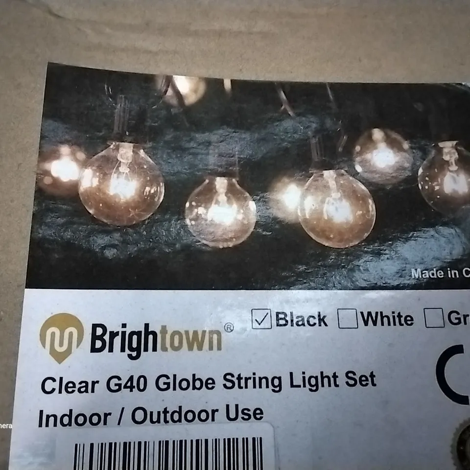 BOXED CLEAR G40 GLOBE STRING LIGHT SET