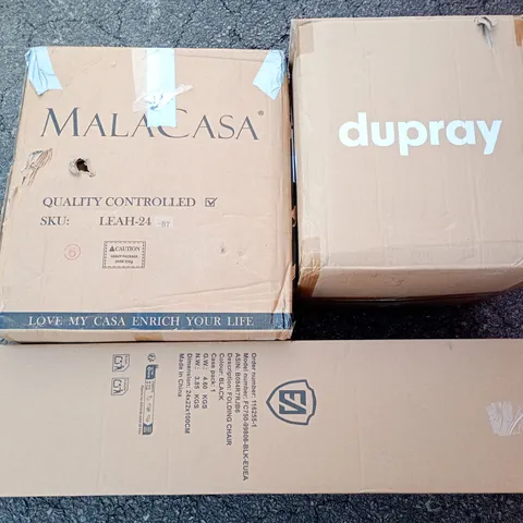 PALLET OF ASSORTED HOUSEHOLD ITEMS TO INCLUDE FOLDING CHAIR, L-SHAPED DESK AND BED FRAME