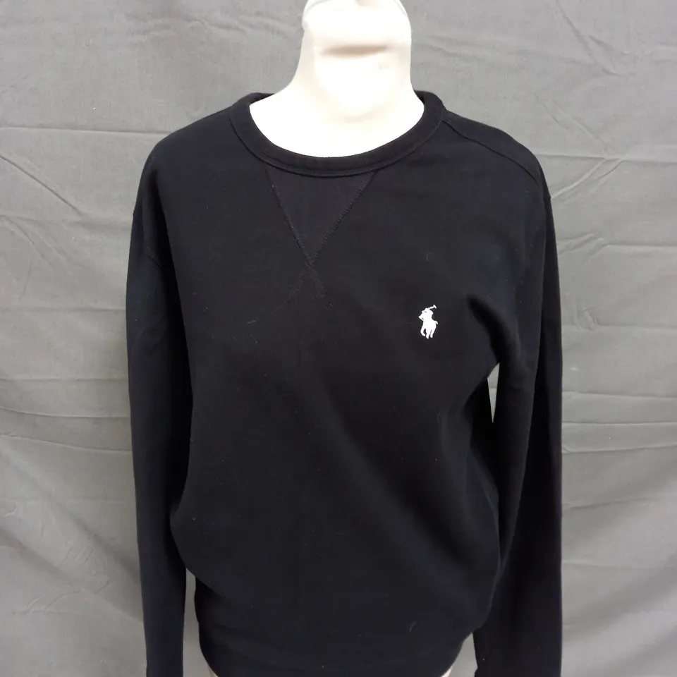 POLO RALPH LAUREN BLACK PERFORMANCE JUMPER - SMALL