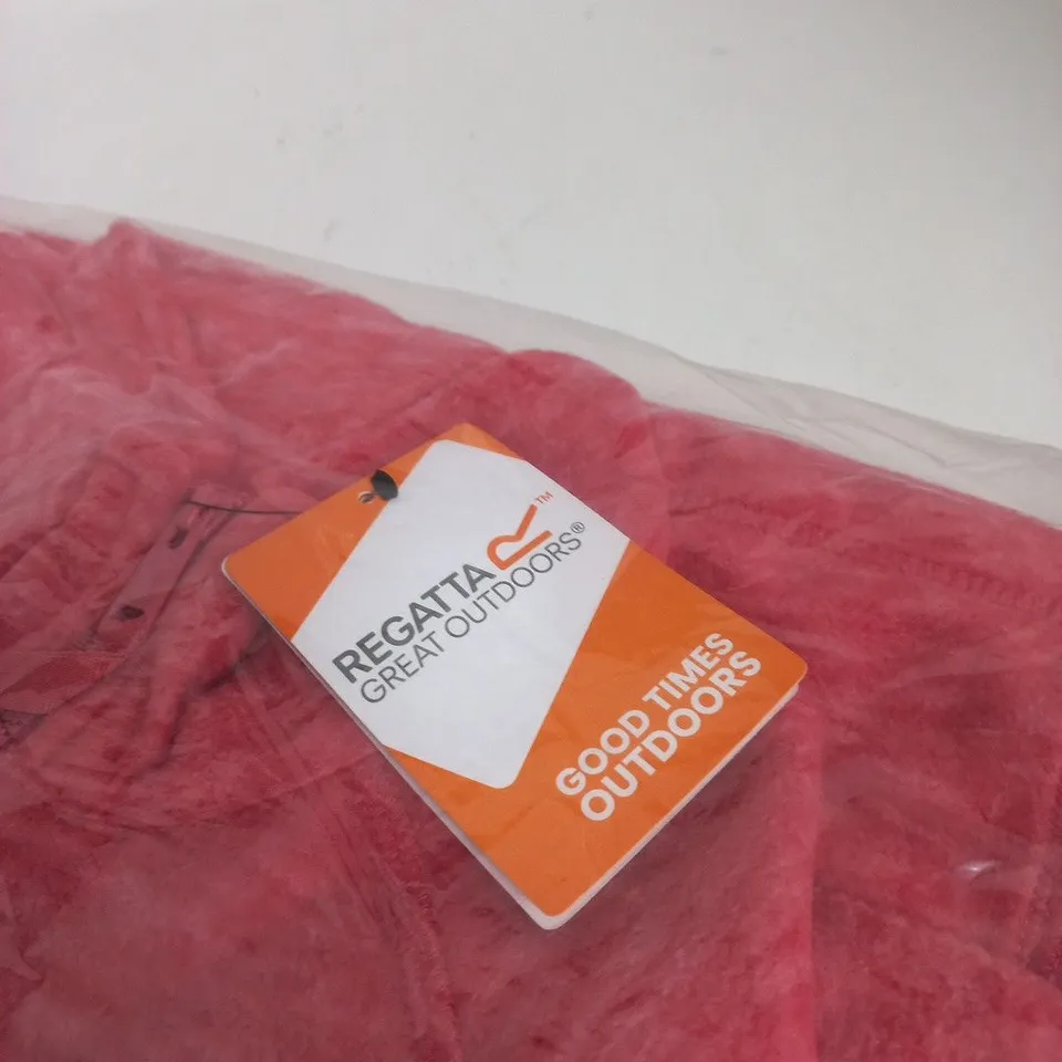 REGATTA GREAT OUTDOORS RED FLEECE JACKET, UK 14