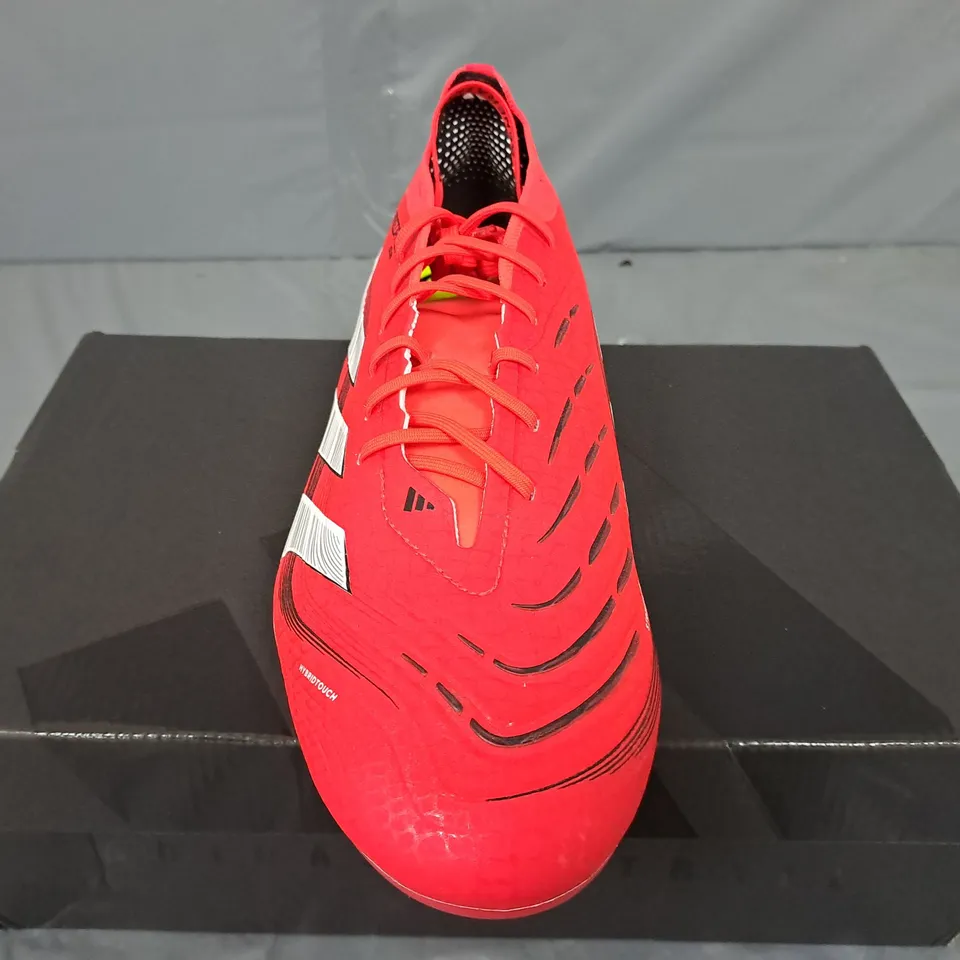 BOXED PAIR OF ADIDAS PREDATOR ELITE BOOTS IN RED - UK 9