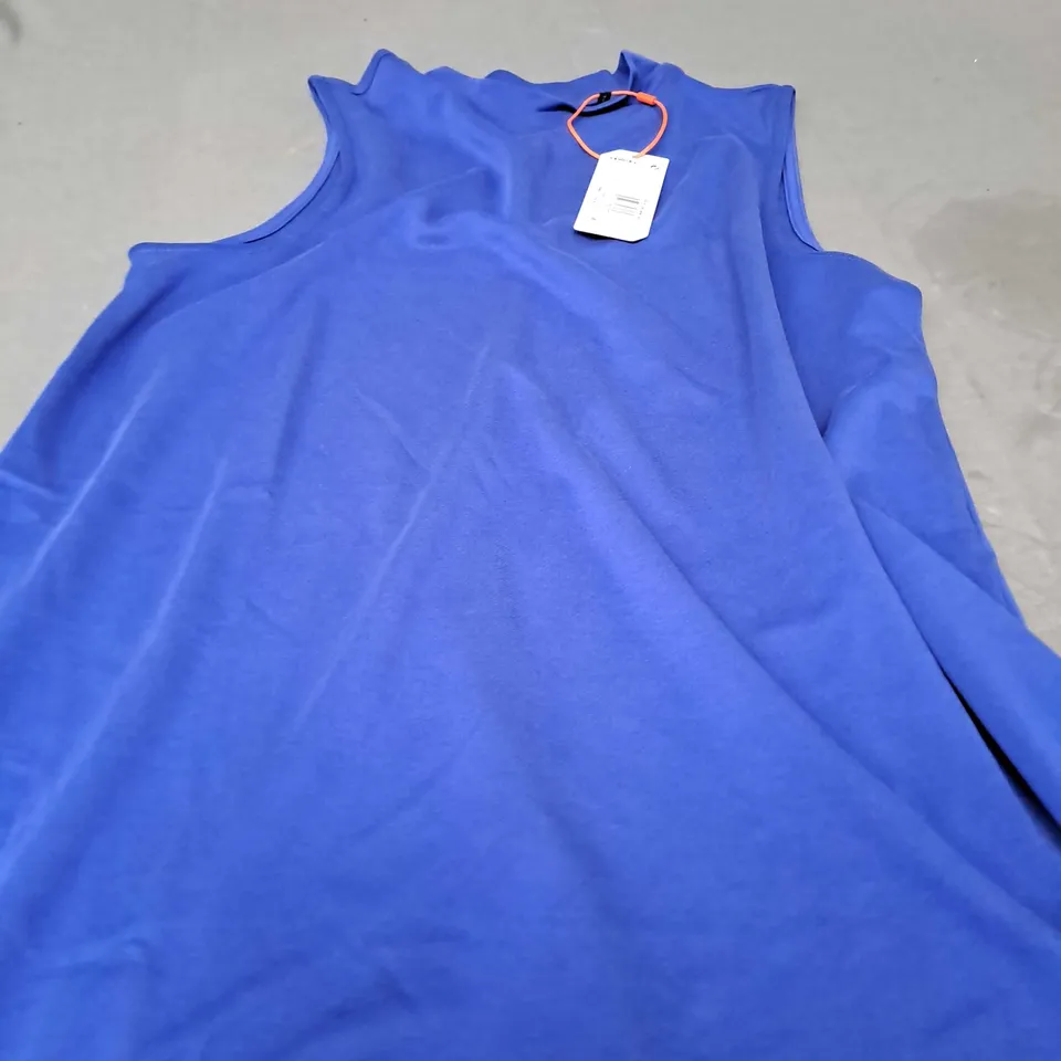 SUPERDRY SLEEVELESS A LINE MINI DRESS IN BLUE - SIZE 10