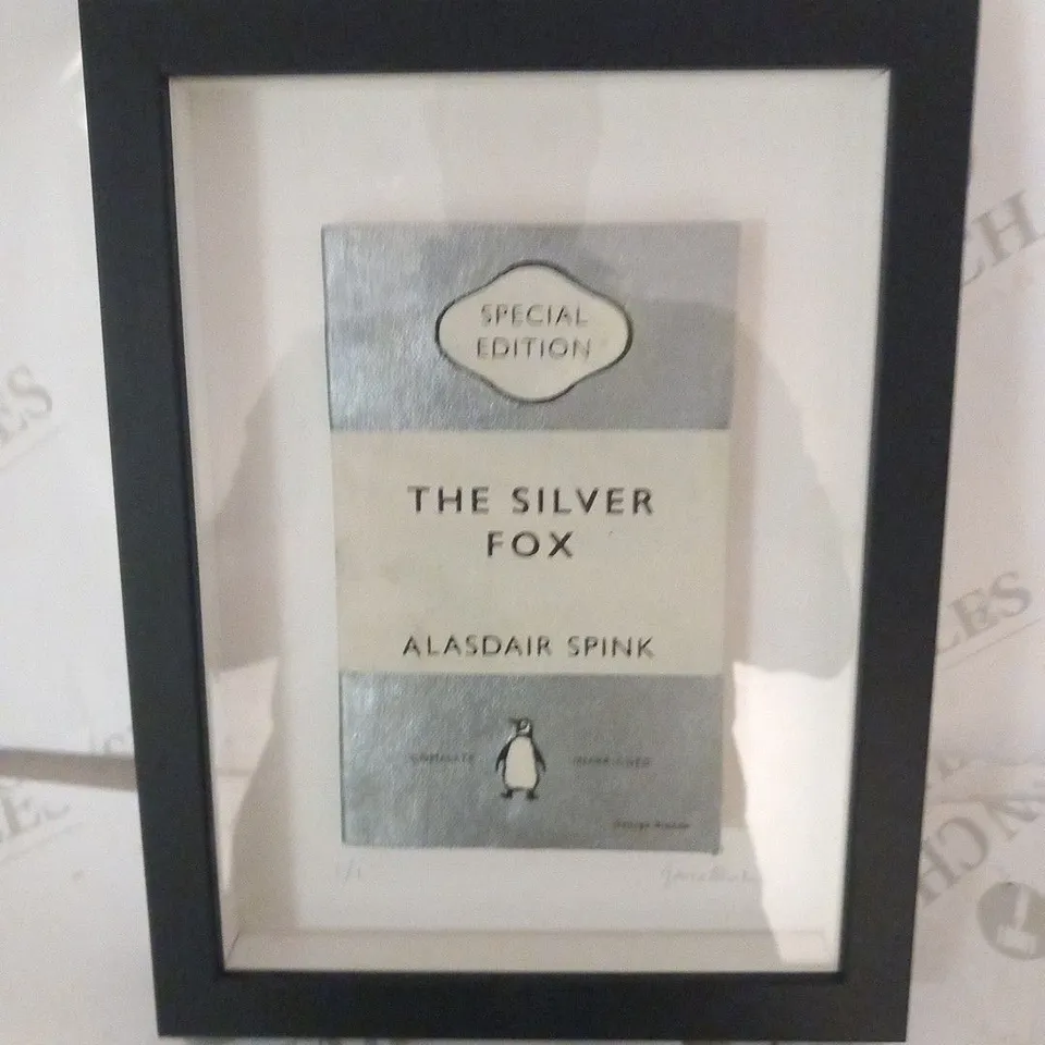 SPECIAL EDITION THE SILVER FOX ALASDAIR SPINK FRAMED BOOK