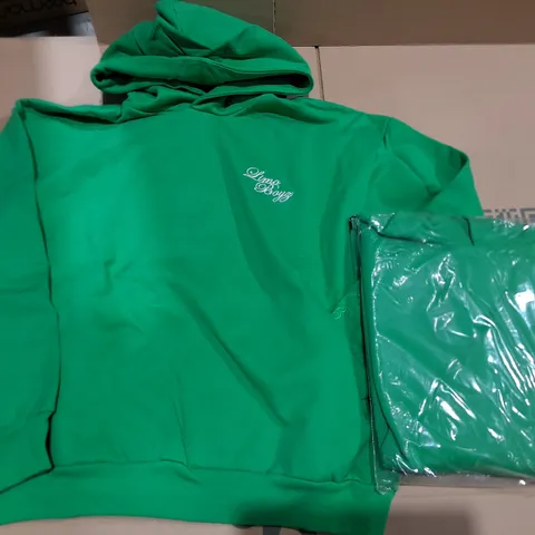 LOT OF 15 BAGGED LIMO BOYZ GREEN HOODIES IN GREEN - ALL SMALL