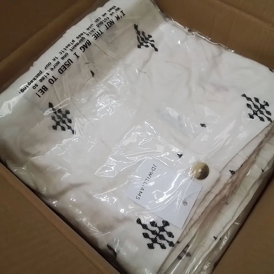 BOXED BRAND NEW APPROXIMATELY 8 JD WILLIAMS TROUSERS IVORY SIZE 8