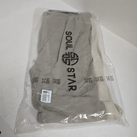 BAGGED SOUL STAR MPJ MONTANA JOGGERS IN BEIGE - XXL