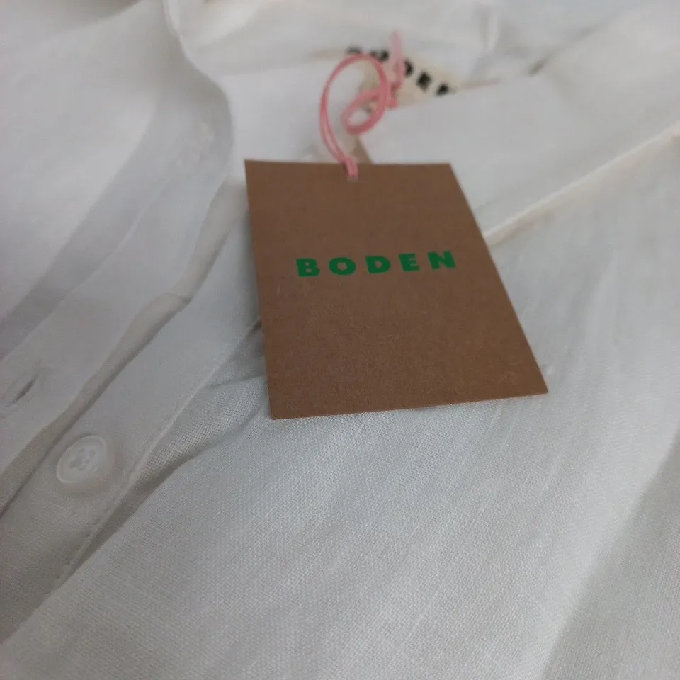 UK 12 BODEN WHITE SHIRT (US 8)