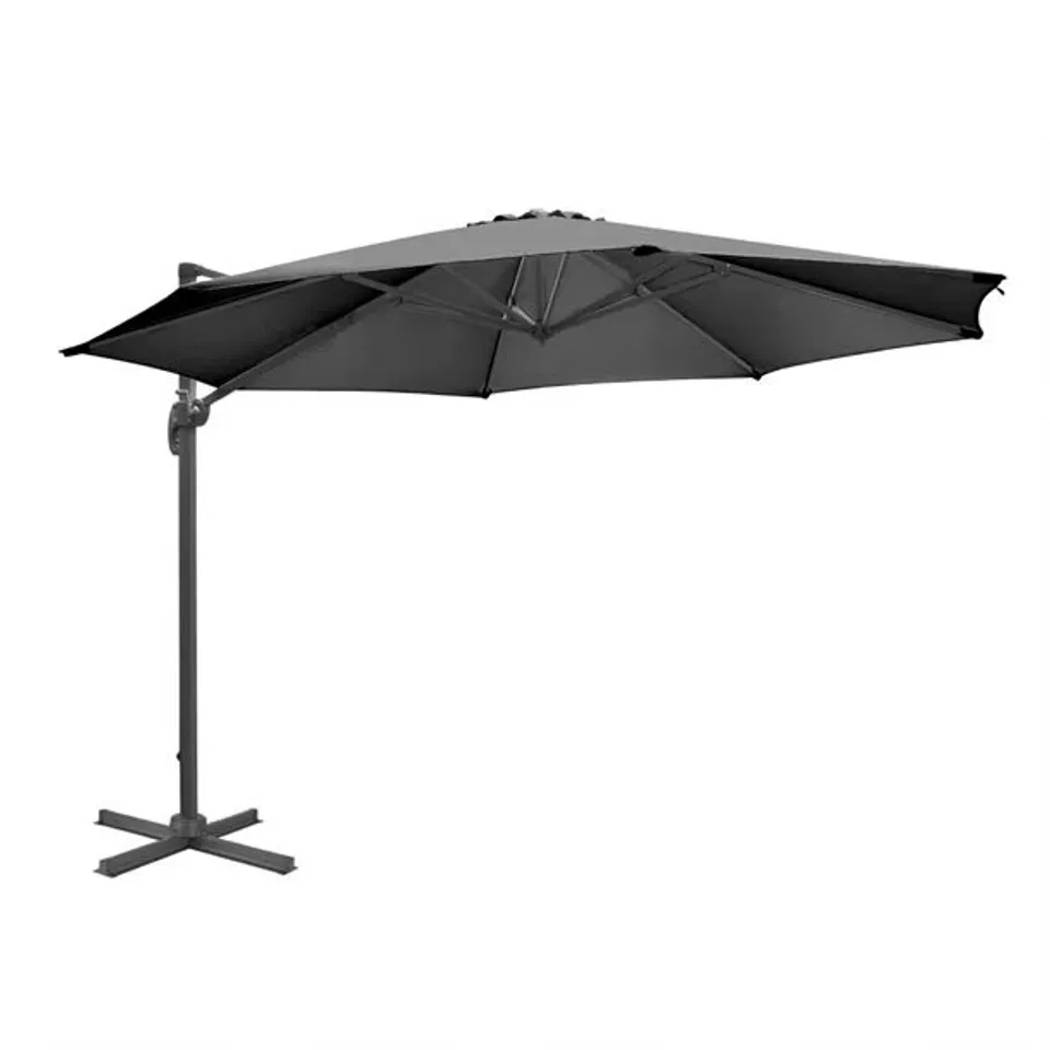 BOXED BOLERO VENICE HEAVY DUTY PARASOL BLACK 3.5M (1 BOX)
